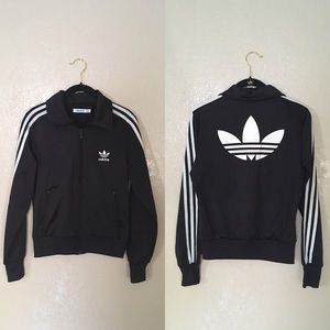 Adidas logo track jacket size S